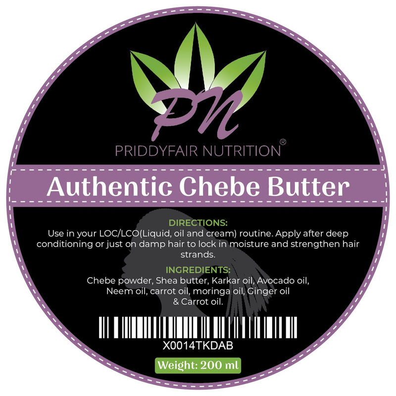 Chebe Butter 200g : Traditionally Made with 100% Raw Shea Butter & Natural Oils with Chebe Powder