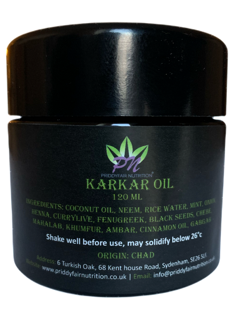 Authentic Karkar Oil 120 ml Traditionally made from Chad for Chebe Powder | Skin & Safe for All hair types - Straight | Wavy | Curly, Kinky, Thinning, Dry & Damage hair