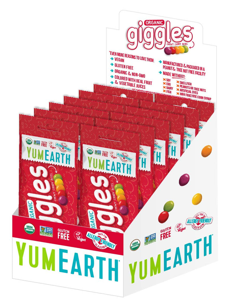 GIGGLES, Organic chewy candy bites 14 g snack pack