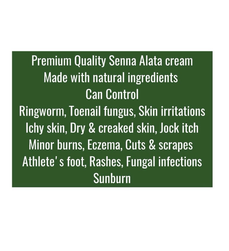 Organic SENNA ALATA Pure Antifungal Ointment for Face & Body, Athletes Foot, Ringworm, Eczema, Dry Skin, Jock Itch, Nail Fungal Infections 50g