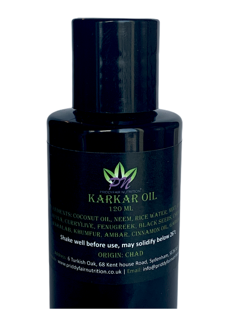 Authentic Karkar Oil 120 ml Traditionally made from Chad for Chebe Powder | Skin & Safe for All hair types - Straight | Wavy | Curly, Kinky, Thinning, Dry & Damage hair